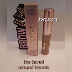 TOO FACED Brow Wig Brush On Hair Fluffy Brow Gel *NATURAL BLONDE* / 0.19 oz